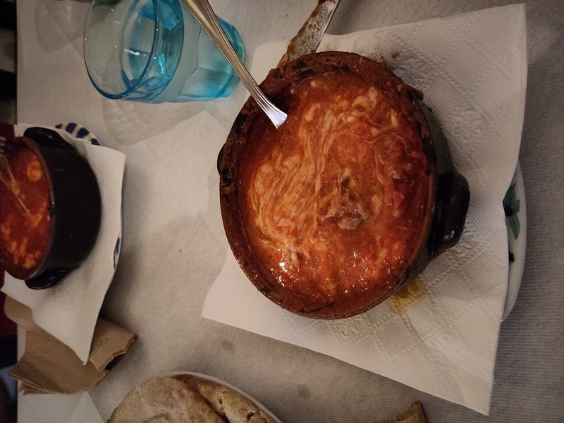 Il tegamino servito al tavolo
